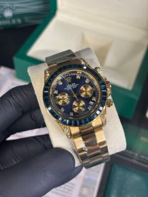 Rolex Oyster Perpetual Diamond Gold-Blue