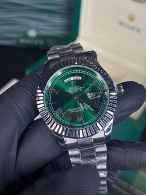 Rolex Day Date 40 Silver-Green Dial