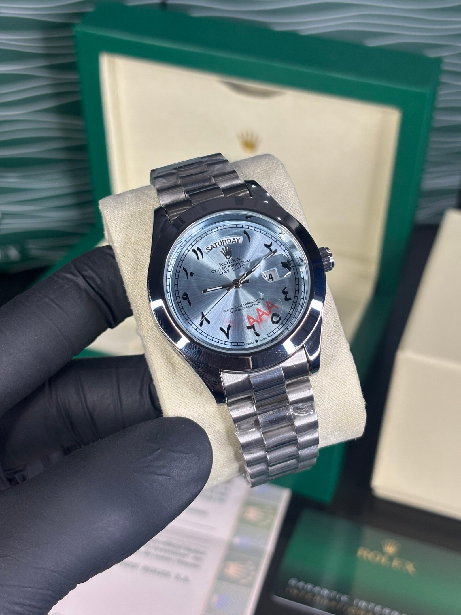Rolex Day Date 40 Sky blue Dial ARBI
