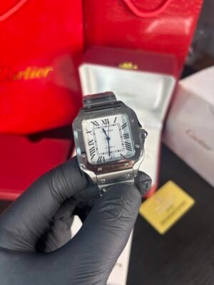 Cartier De Santos White Dial