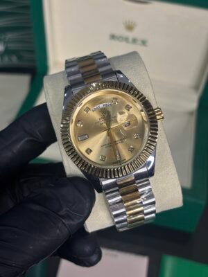 Rolex Oyster Perpetual 40 Two Tone Gold Dial