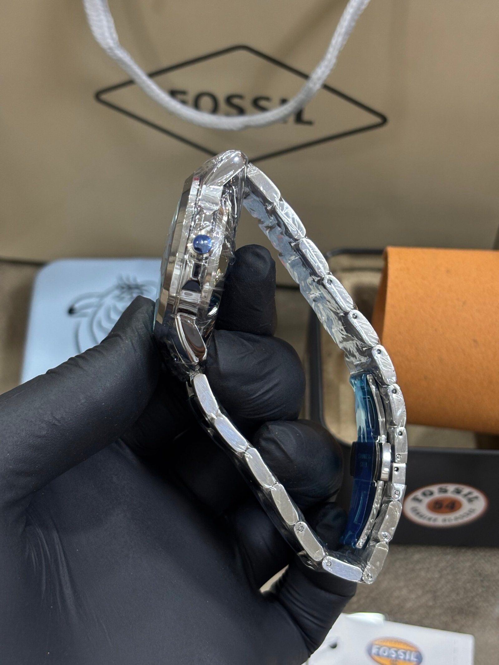 Fossil Automatic metal strap Sky Blue Dial - Image 5