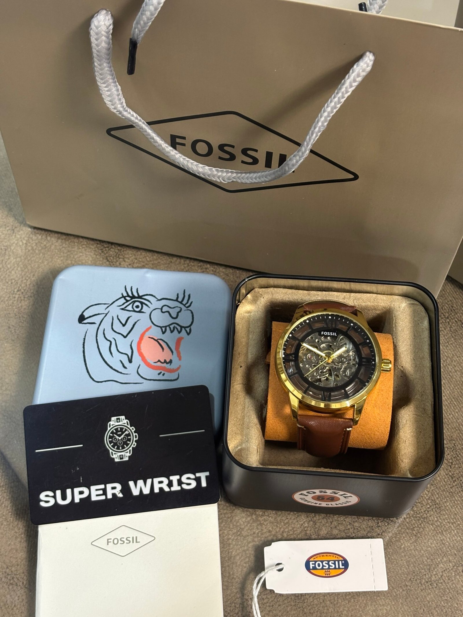 Fossil Townsman Automatic Leather Brown gold - Image 2