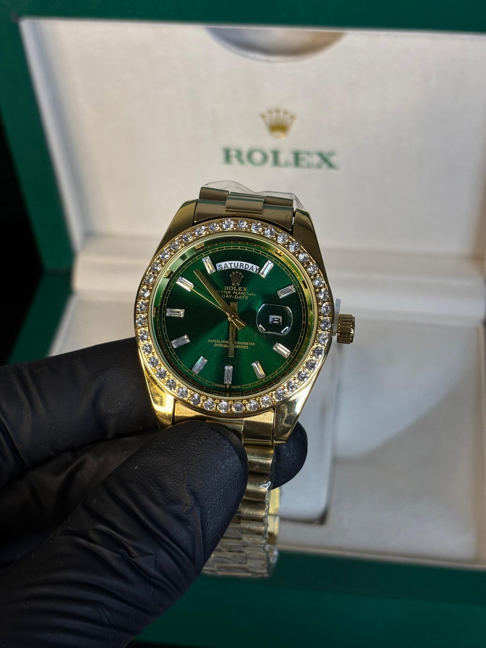 Rolex Oyster Perpetual Day Date GOLD-GREEN DIAL
