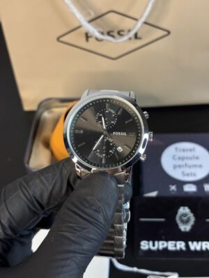 Fossil commuter Silver Black