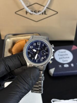 Fossil Bowman Chronograph Silver-Blue