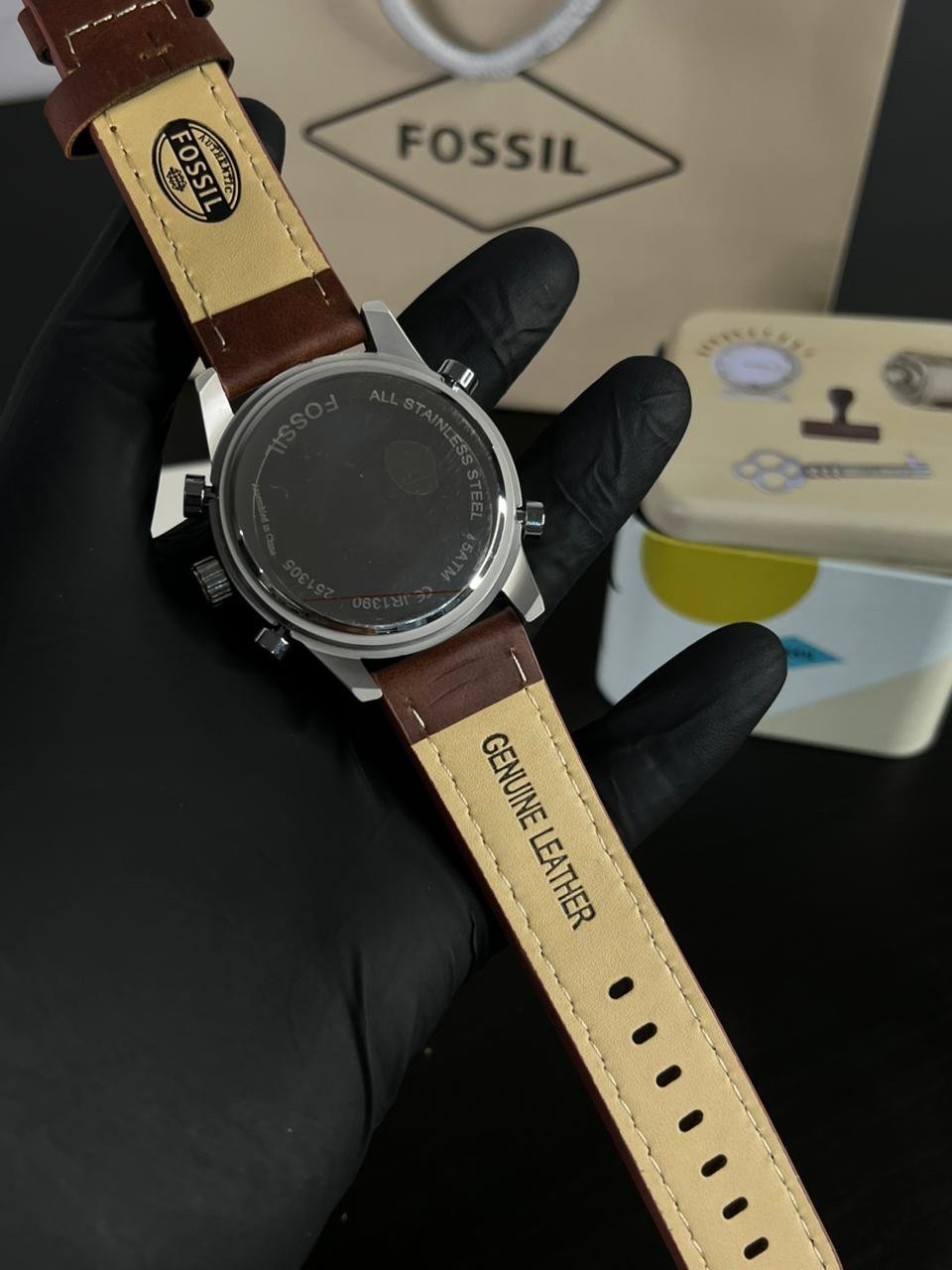 Fossil digital dual time BROWN-WHITE DIAL - Image 5