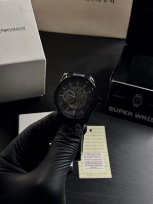 Armani Exchange Gunmetal Automatic Black