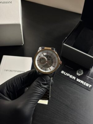 Armani Exchange Gunmetal Automatic Two Tone Copper White Dial