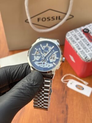 Fossil Tourbillon Automatic Silver-Blue Dial