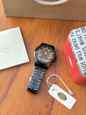 Fossil Tourbillon Automatic Black-Blue Dial