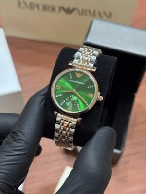 EMPORIO ARMANI CLASSIC TWO TONE GREEN DIAL
