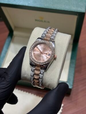 ROLEX OYSTER PERPETUAL DATE JUST TWO TONE COPPER PINK FOR HER